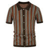 Ademende heren Chevron poloshirt met knoopsluiting - Julian
