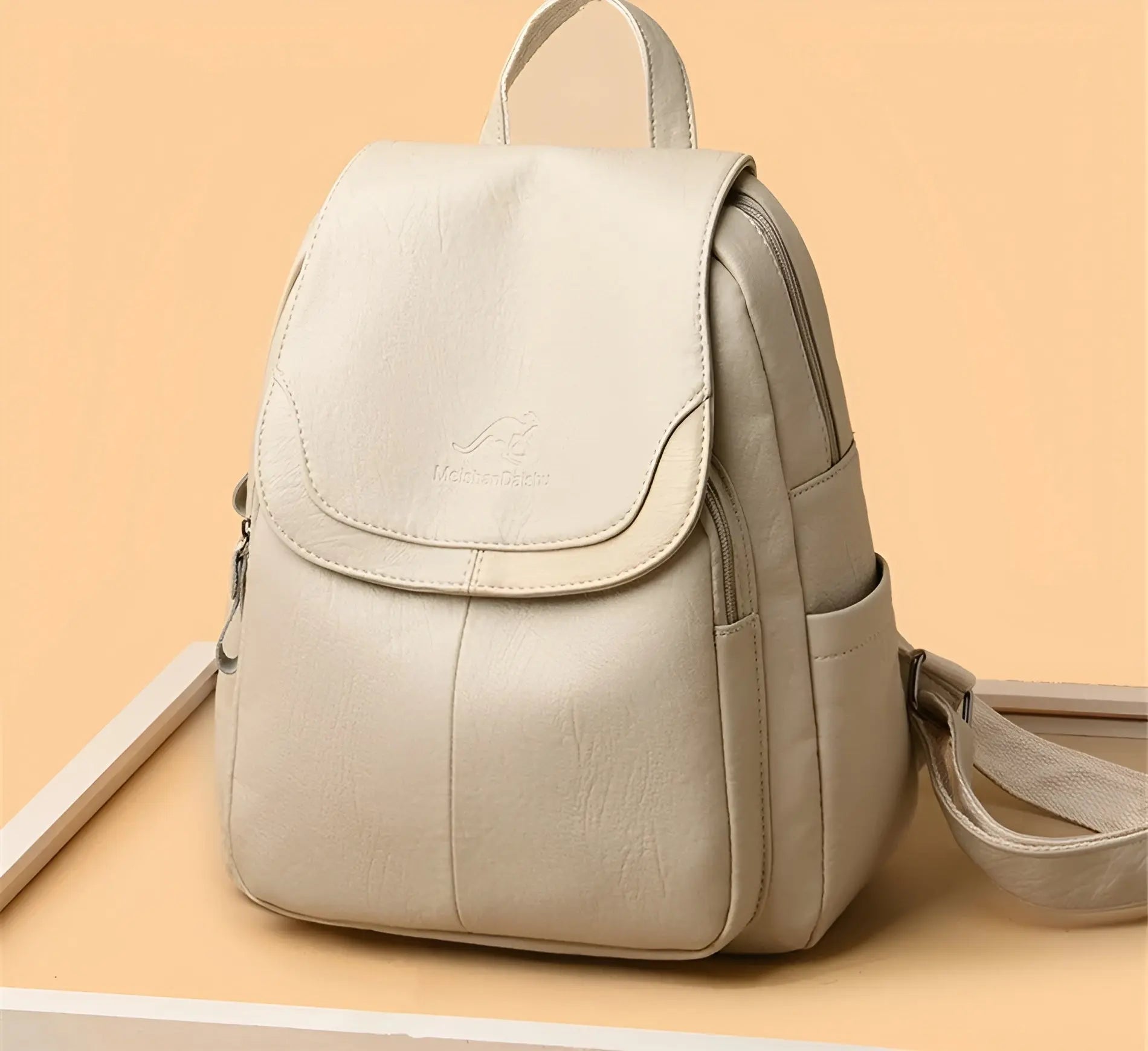 Vintage Leren Dames Rugtas - Isabella