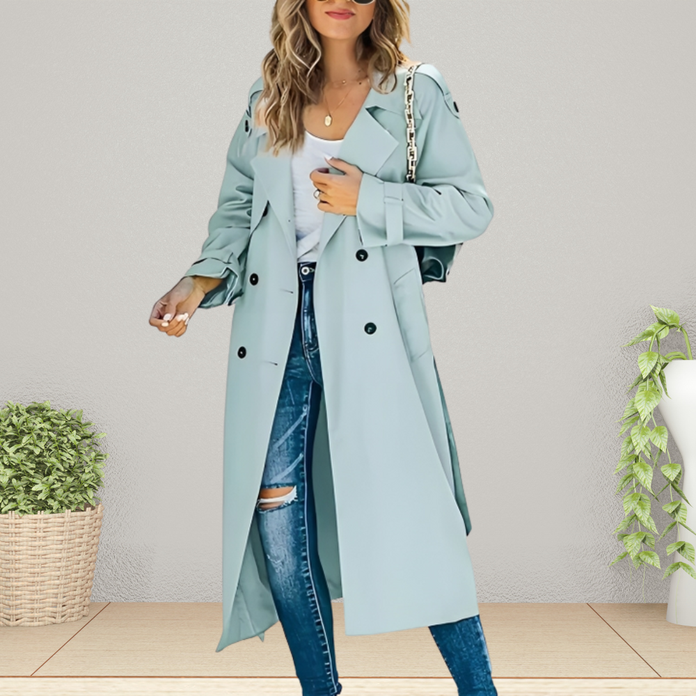 Trendy Dames Tussenseizoen Trenchcoat – Isabelle