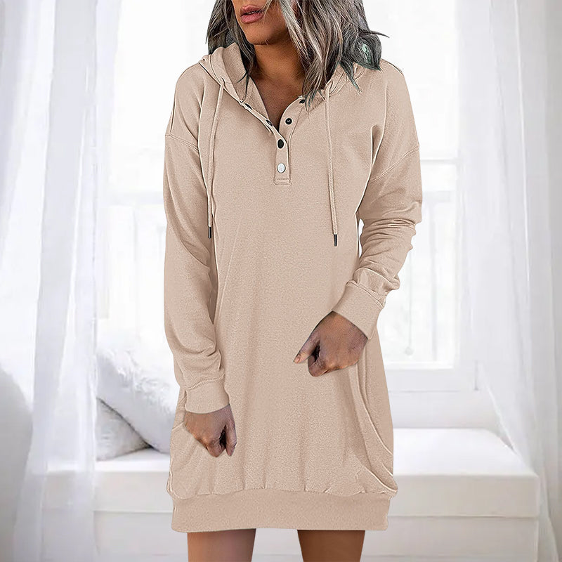 Minimalistische Lange Dames Hoodie – Valeria