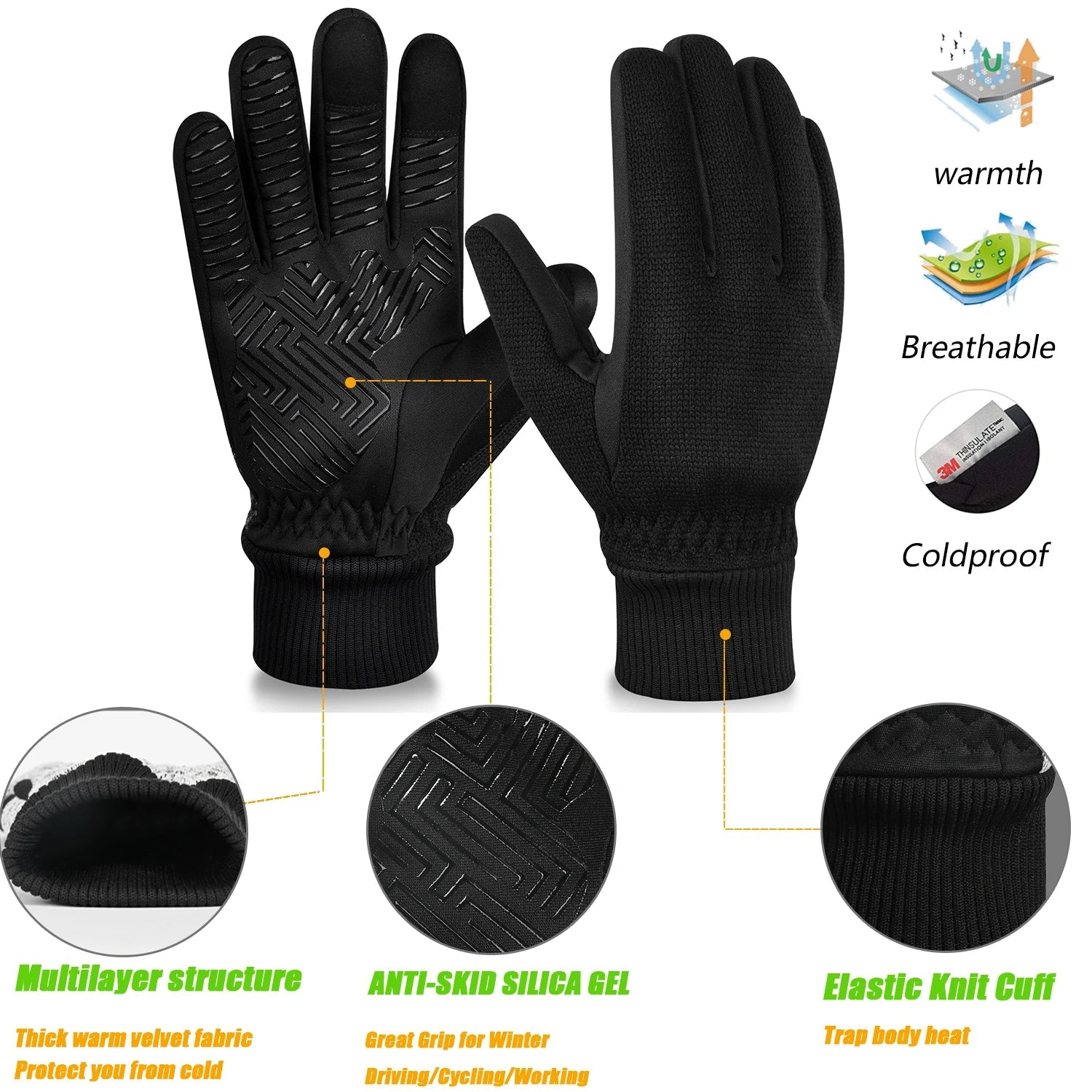 Smart Handschoenen | Ademende touchscreen fietshandschoenen