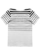 Gestreept dames T-shirt met ronde hals en kleurverloop – Melia