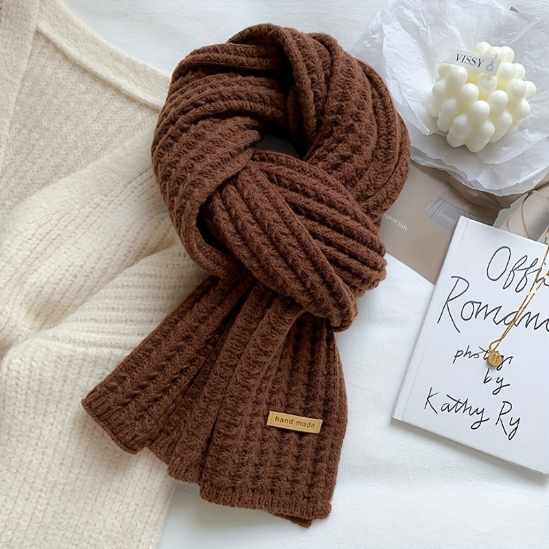 Uniseks Gebreide Sjaal met Geometrisch Patroon – Matteo