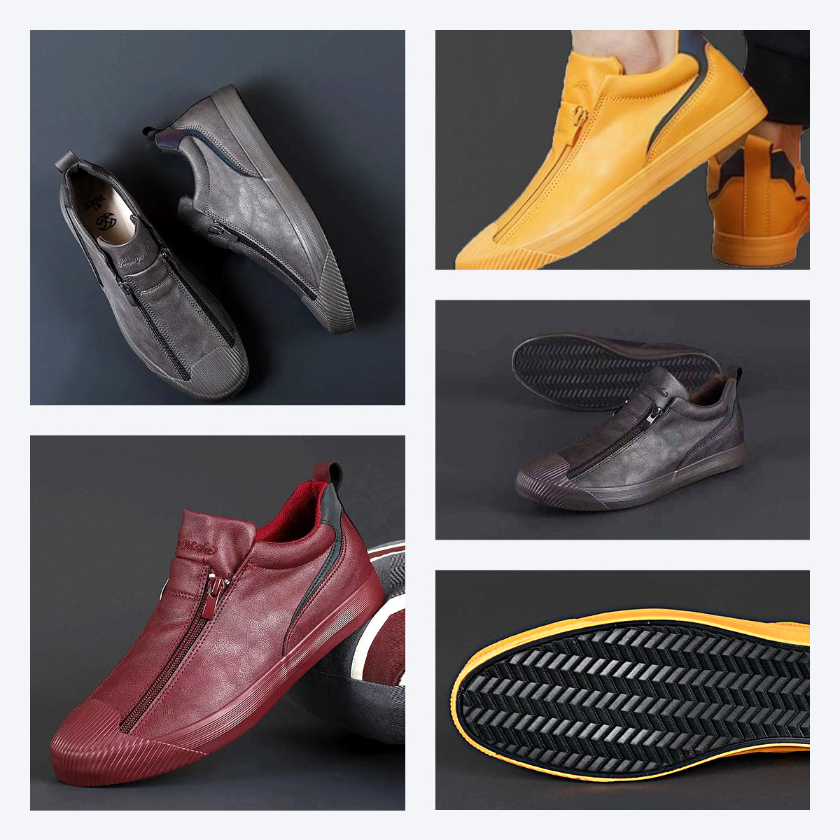 Heren Sneakers met Rits en Comfort – Noah