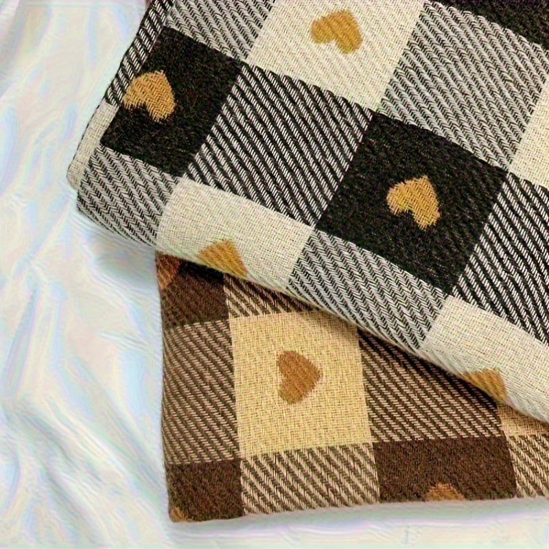 Geruite Dames sjaal van polyester voor de herfst & winter – Aurelie