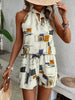 Tweedelige vintage set voor dames met grafische print – Noemi