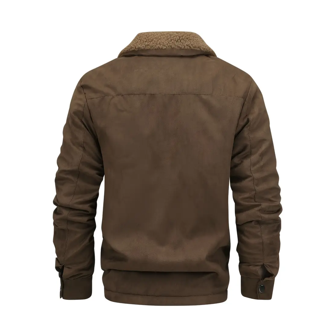 Heren Outdoorjack gevoerd met teddyfleece & reverskraag – Corvin
