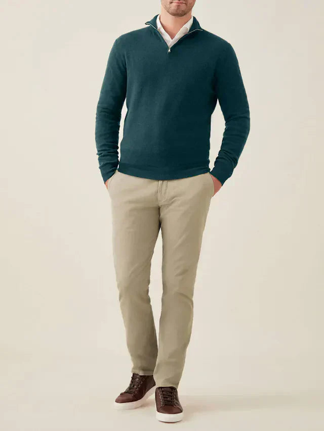 Comfortabele Heren Zip-up Trui - Lucas