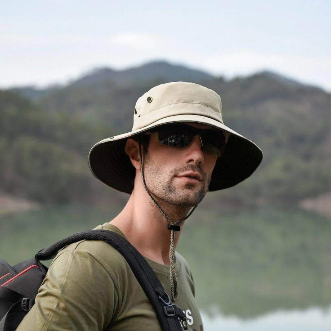 Waterafstotende outdoor bucket hat met UV-bescherming – ShieldFlex Pro