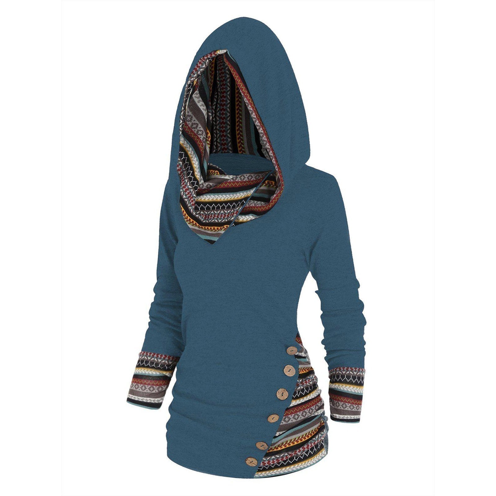 Casual Dames Hoodie met Tribalpatroon – Tavira
