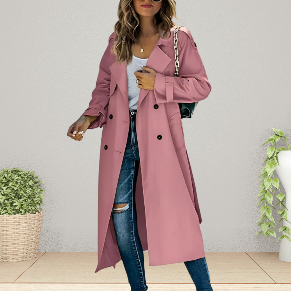 Trendy Dames Tussenseizoen Trenchcoat – Isabelle
