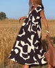 V-Hals Maxi Jurk met Print - Bella