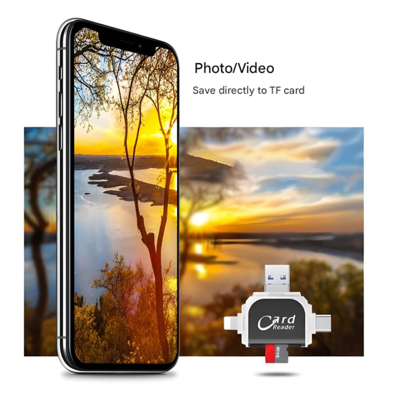 4-in-1 SD & TF Kaartlezer - FlexPort