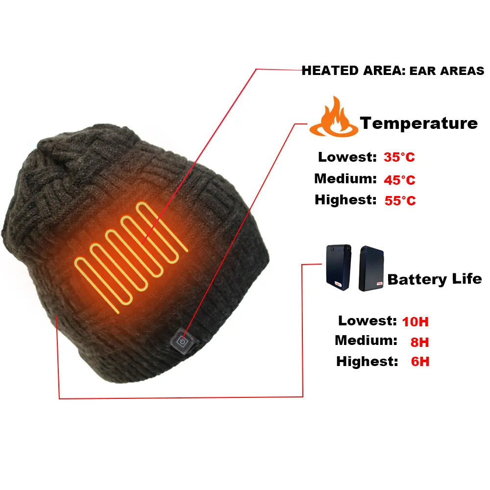 KnitTech Beanie | USB-oplaadbare muts