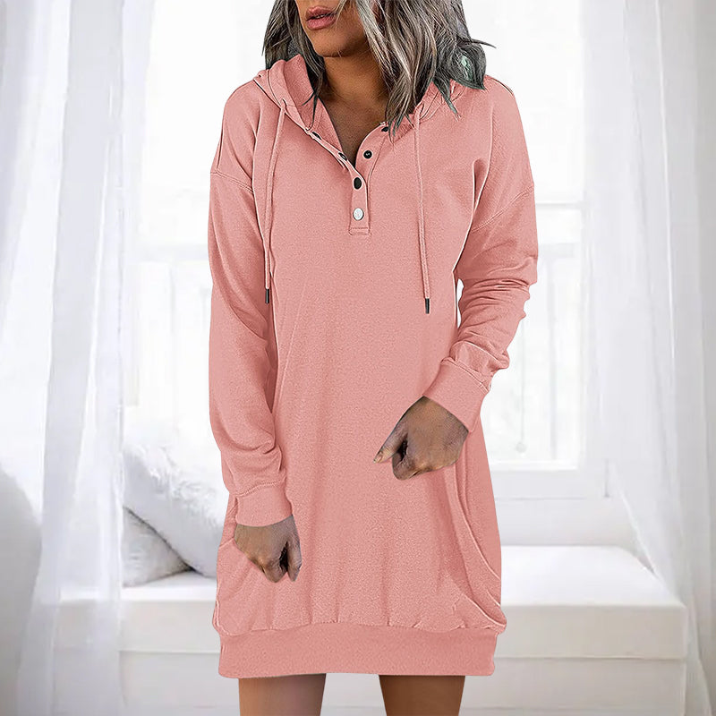 Minimalistische Lange Dames Hoodie – Valeria