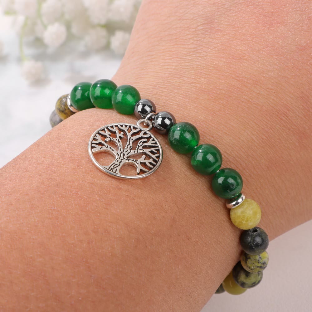 Natuurlijk Kristal Levensboom Armband - Mila