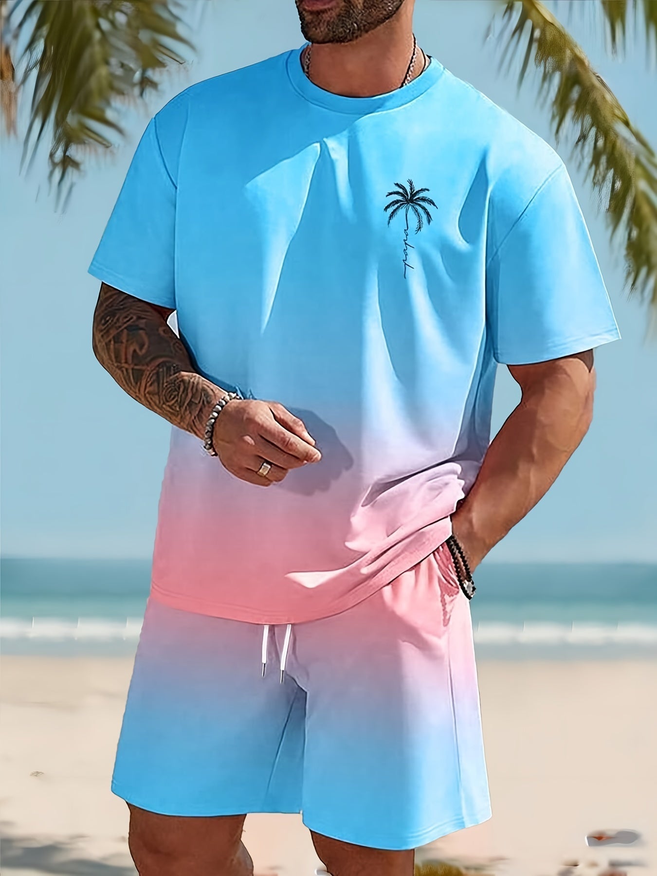 Trendsetters heren zomerset van T-shirt en shorts - CoolFlex