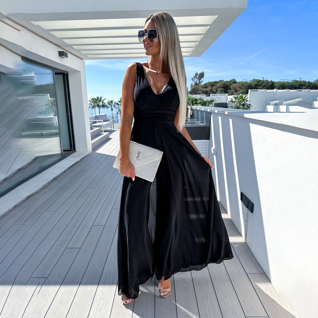 Stijlvolle Feestelijke Dames Jumpsuit met Jurk Look – Lorena