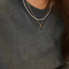 Zwarte Onyx en Parel Stapelketting - Aria