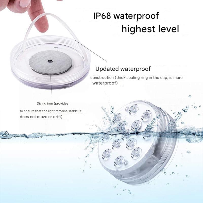 Waterdichte LED Onderwaterlamp met Afstandsbediening - GlowRipple