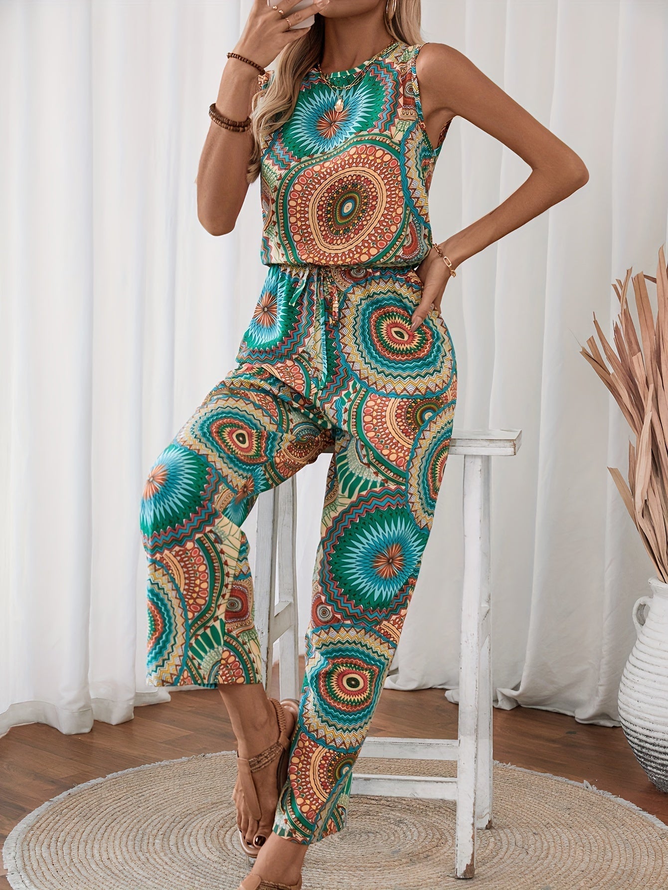 Trendy dames overall met mandala-print voor de zomer - BohoStrahl