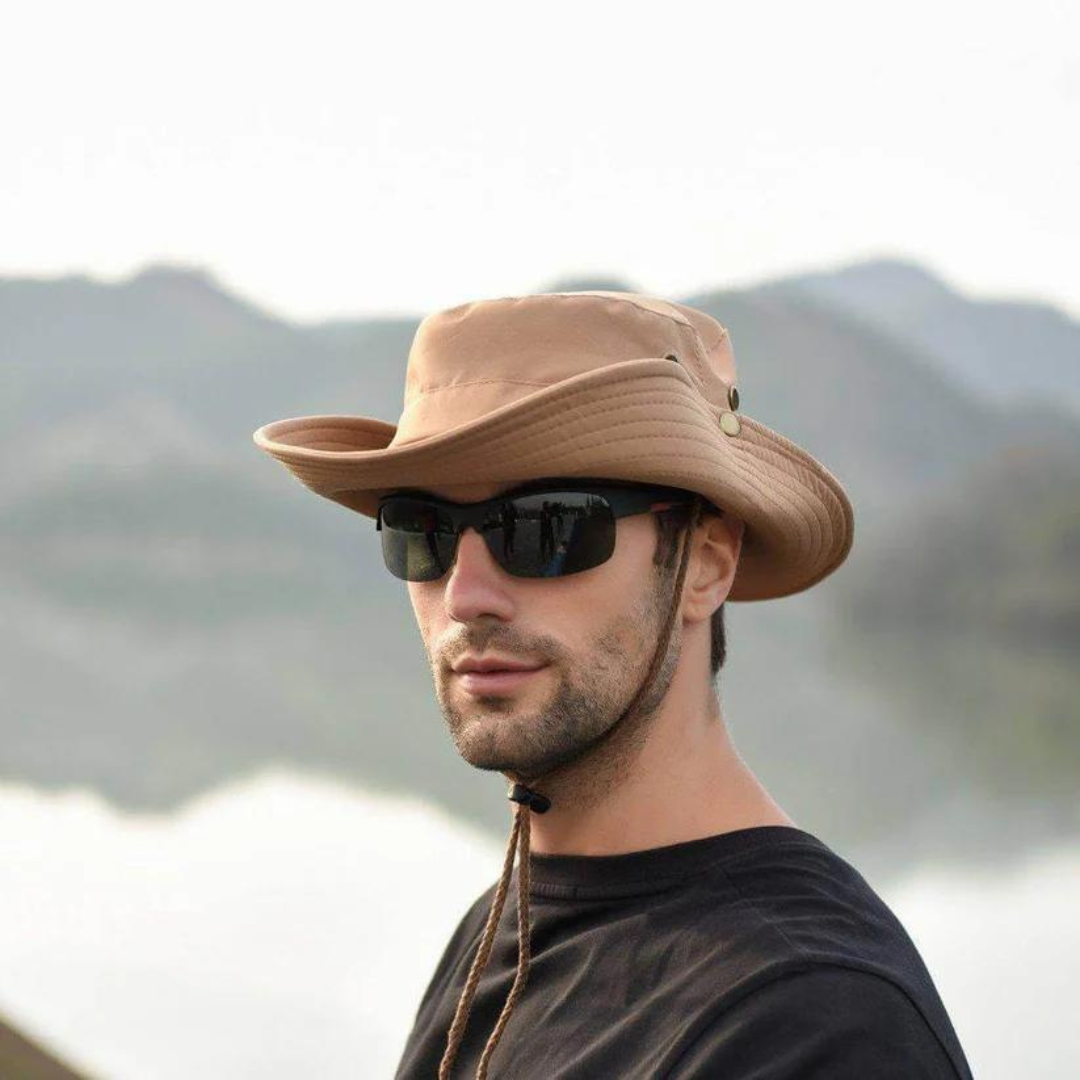 Waterafstotende outdoor bucket hat met UV-bescherming – ShieldFlex Pro