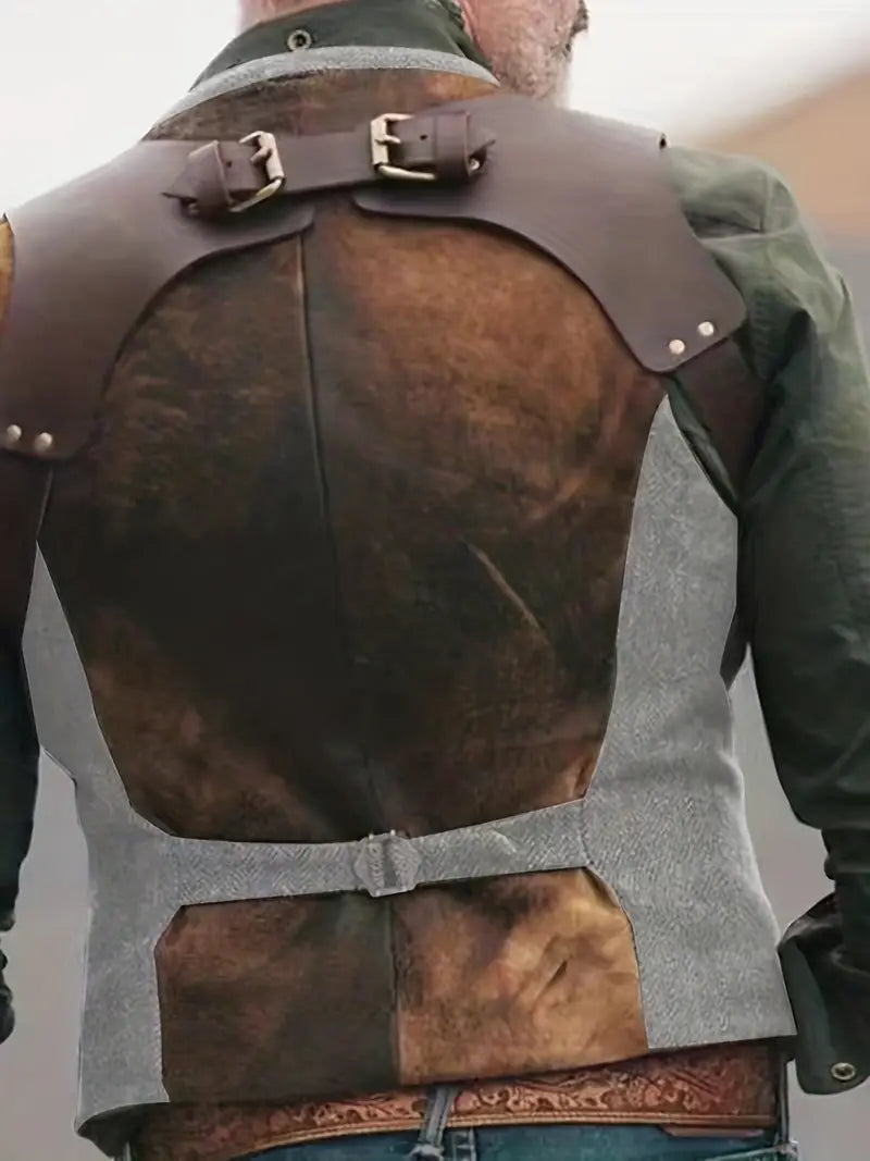 Heren Vintage V-hals Omkeerbaar Vest - Nathan