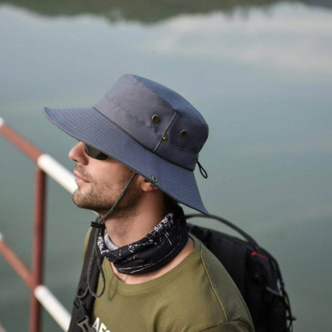 Waterafstotende outdoor bucket hat met UV-bescherming – ShieldFlex Pro