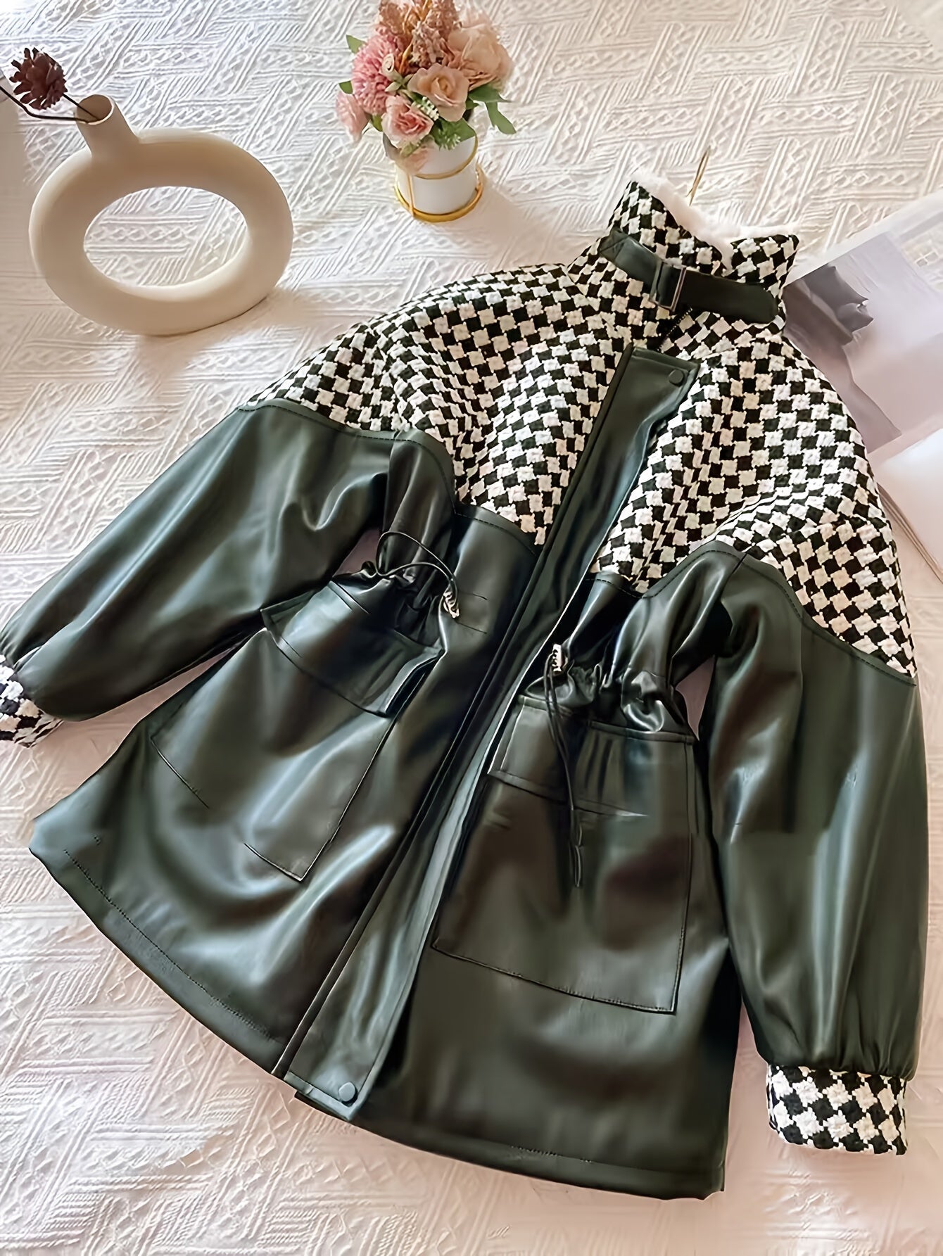 Dames Pluche Jas voor Herfst & Winter – Maribel