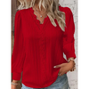 Stijlvolle damesblouse met V-hals en lange mouwen - Alvara