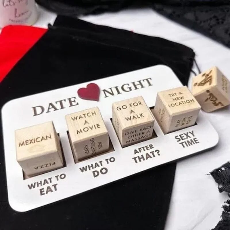 Luxe Houten Date Night Dobbelstenen Set - Creatieve en Spannende Date Ideeën - Verassingsspel