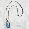 Mystieke Labradoriet Drakenhart Ketting - Aris