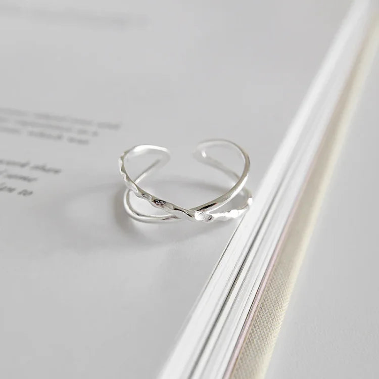 Verstelbare Dubbele Lijnen Ring - Lina