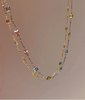 Fijne Gouden/Zilveren Ketting met Kleurrijke Stenen - Ivy