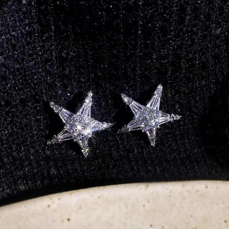 Zirkonia Ster Oorbellen/Ear Cuff - Lyric