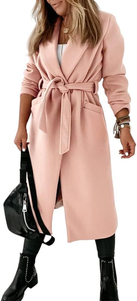 Dames Klassieke Jas met Reverskraag en Open Voorkant – Paulina