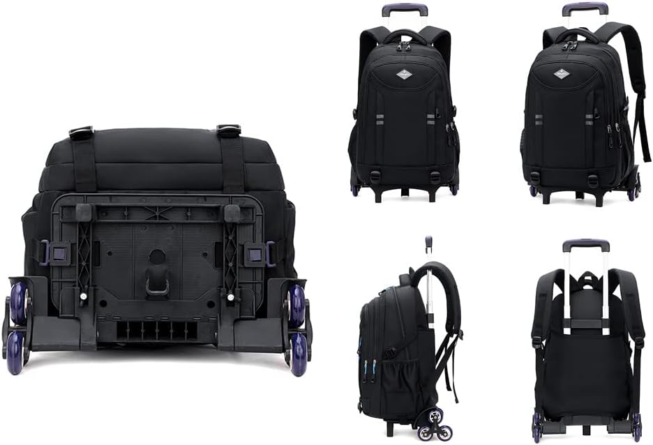 Multifunctionele Rugzak met Wielen voor Jongens – Veranderbare Trolley Tas