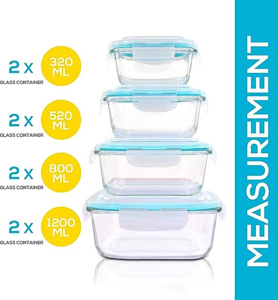 Lunchbox van Borosilicaat Glas - GlassGuard Bento