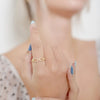Gouden Schakel Ring met Zirkonia - Marina