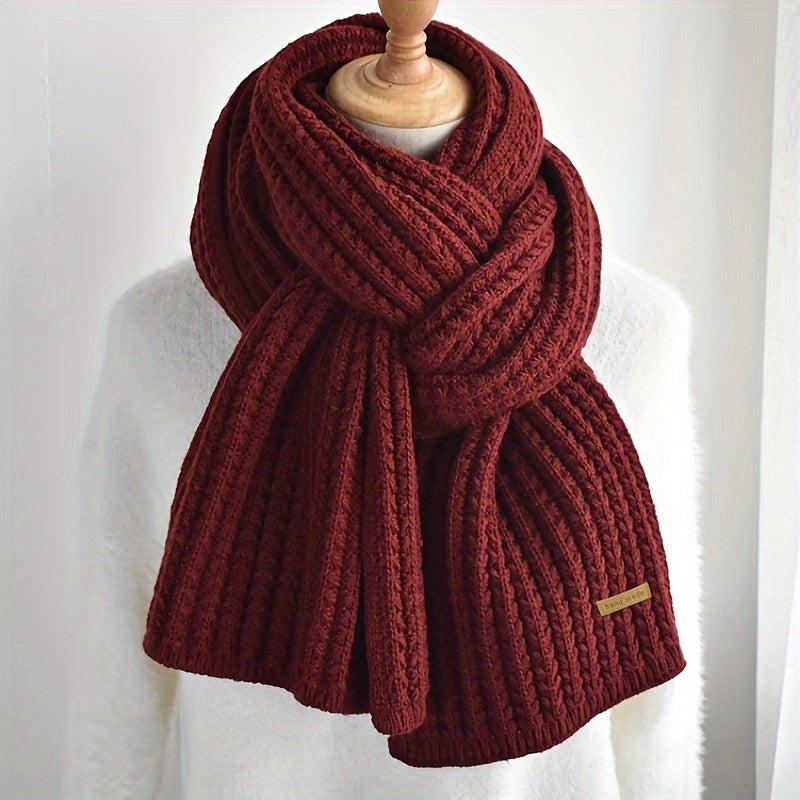 Uniseks Gebreide Sjaal met Geometrisch Patroon – Matteo