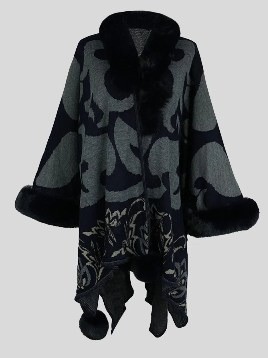 Stijlvolle Winter Poncho voor Dames - Elora