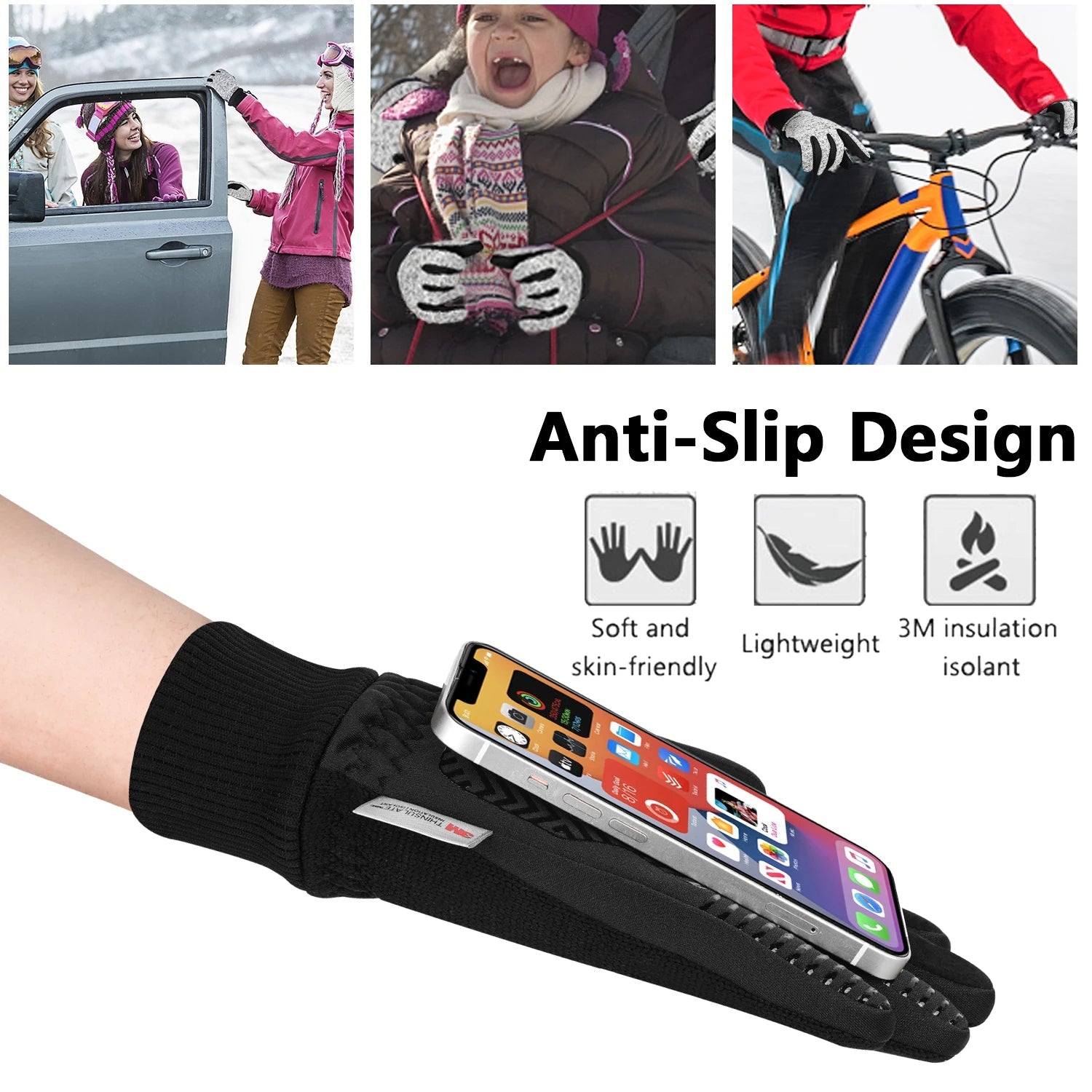 Smart Handschoenen | Ademende touchscreen fietshandschoenen