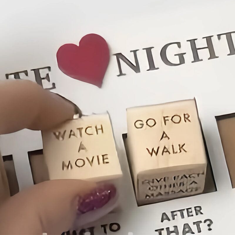 Luxe Houten Date Night Dobbelstenen Set - Creatieve en Spannende Date Ideeën - Verassingsspel