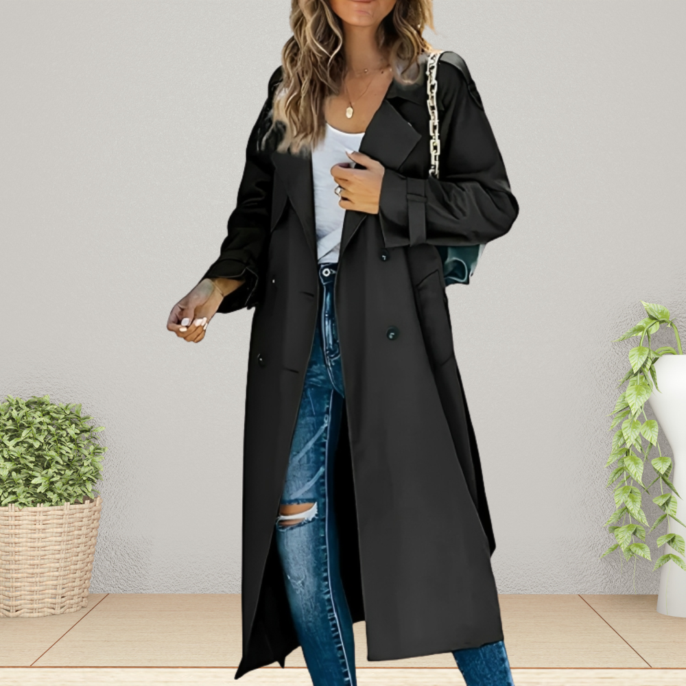 Trendy Dames Tussenseizoen Trenchcoat – Isabelle