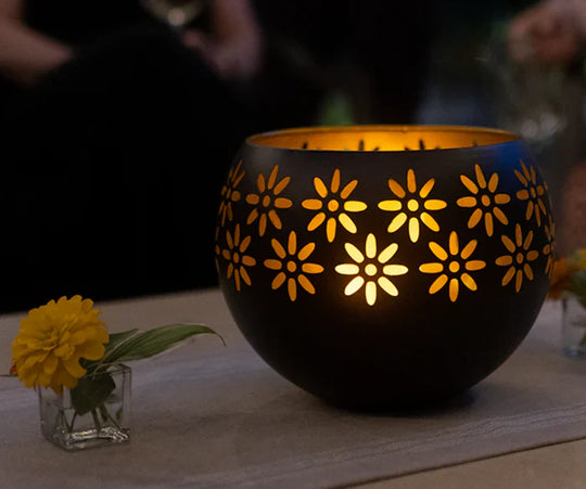 Bloemen Kaarslamp met Geurverspreider – Fleuris