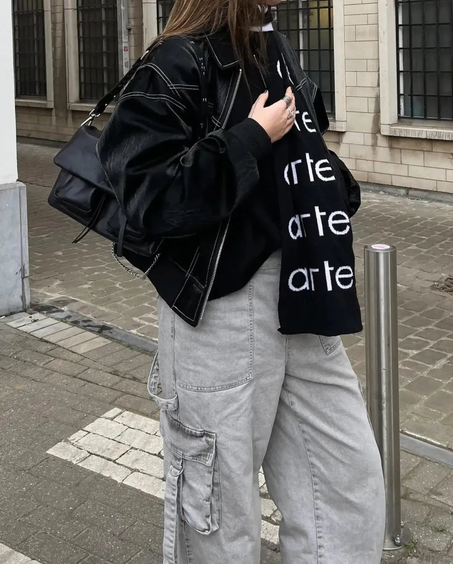 Oversized Leren Damesjas – Noor