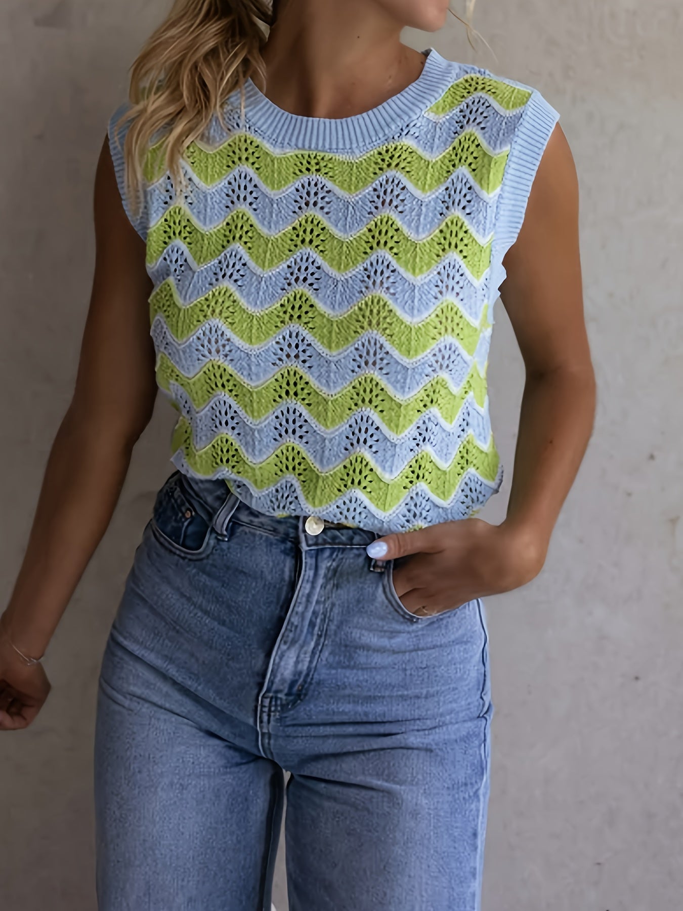 Trendy zomertop in breistriklook - StrickGlow