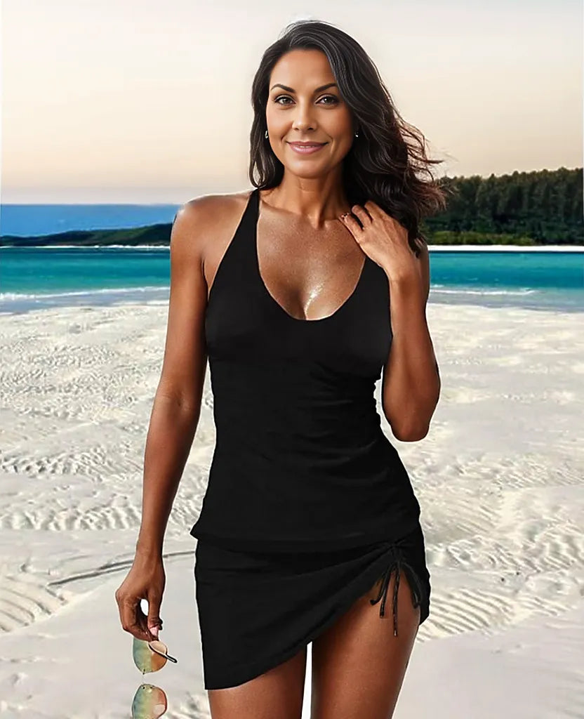 Vintage Tankini met ruchesdetail – Melina