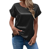 Satiniertes trendshirt met losse snit voor dames - Leona