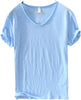 Heren V-hals Linnen Shirt - Luca